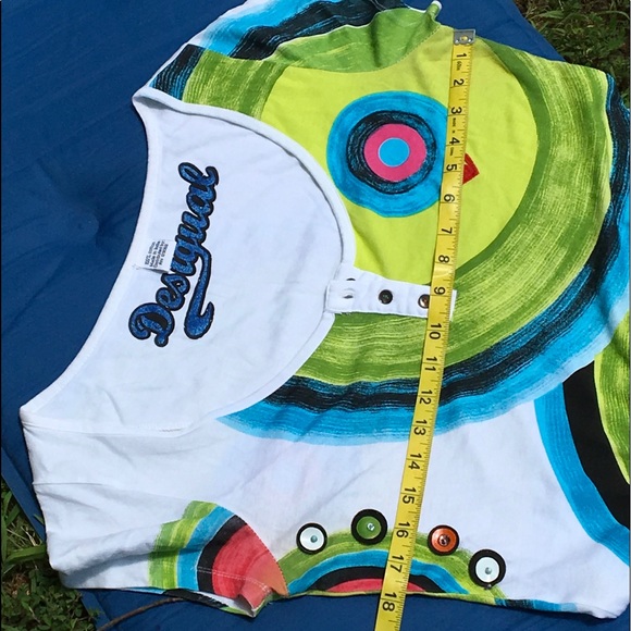 Desigual Mila white short sleeve tunic top (small) - Picture 8 of 8